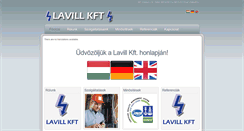 Desktop Screenshot of lavill.hu